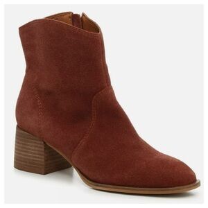 Lucky Brand Laidem Bootie Brown Suede Woman’s Size 8.5 M